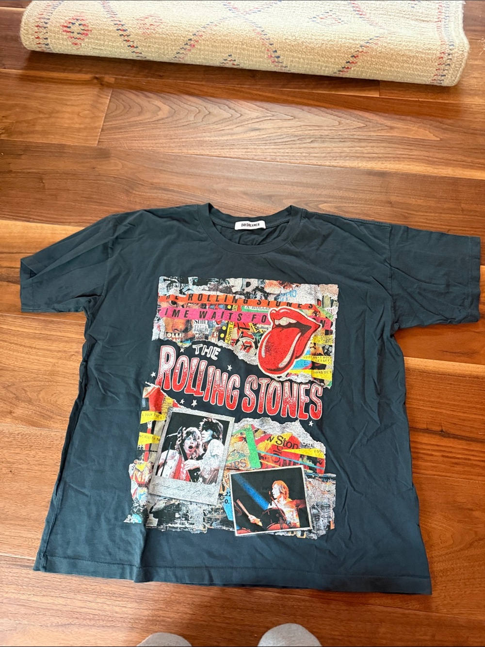 Daydreamer Black Rolling Stones Collage Graphic Tee